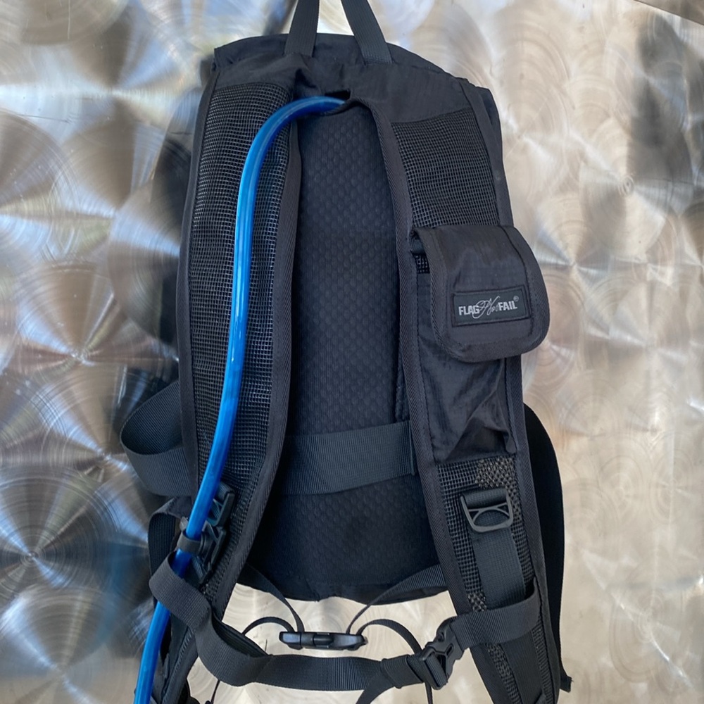 flag nor fail Black Top-Load Backpack with Anchor Patch - Picture 5 of 8